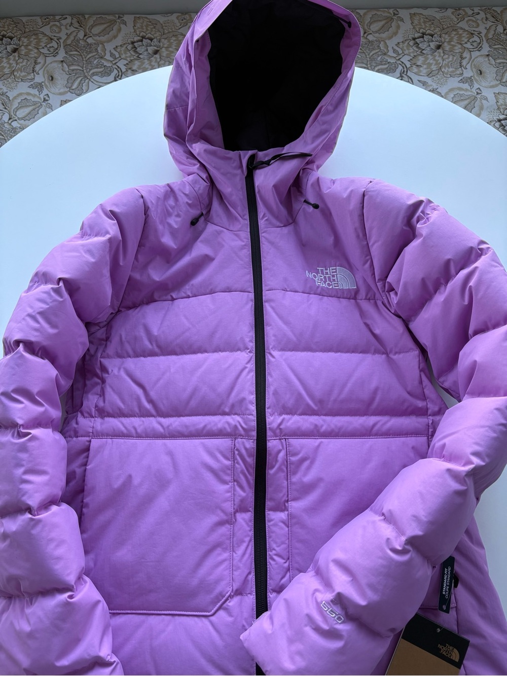 The North Face Lavender Hooded Insulated Puffer Jacket